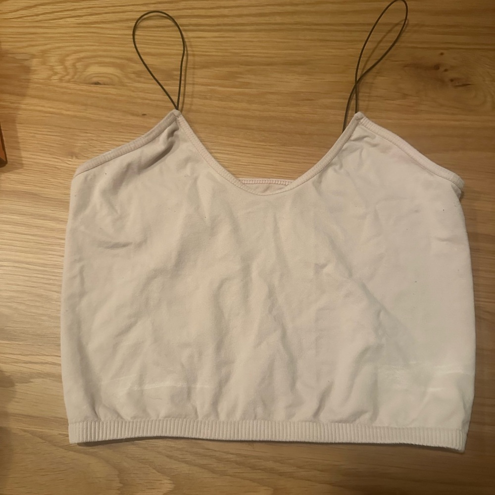 Free people bralette M/L size maybe pink/nude color with black skinny straps